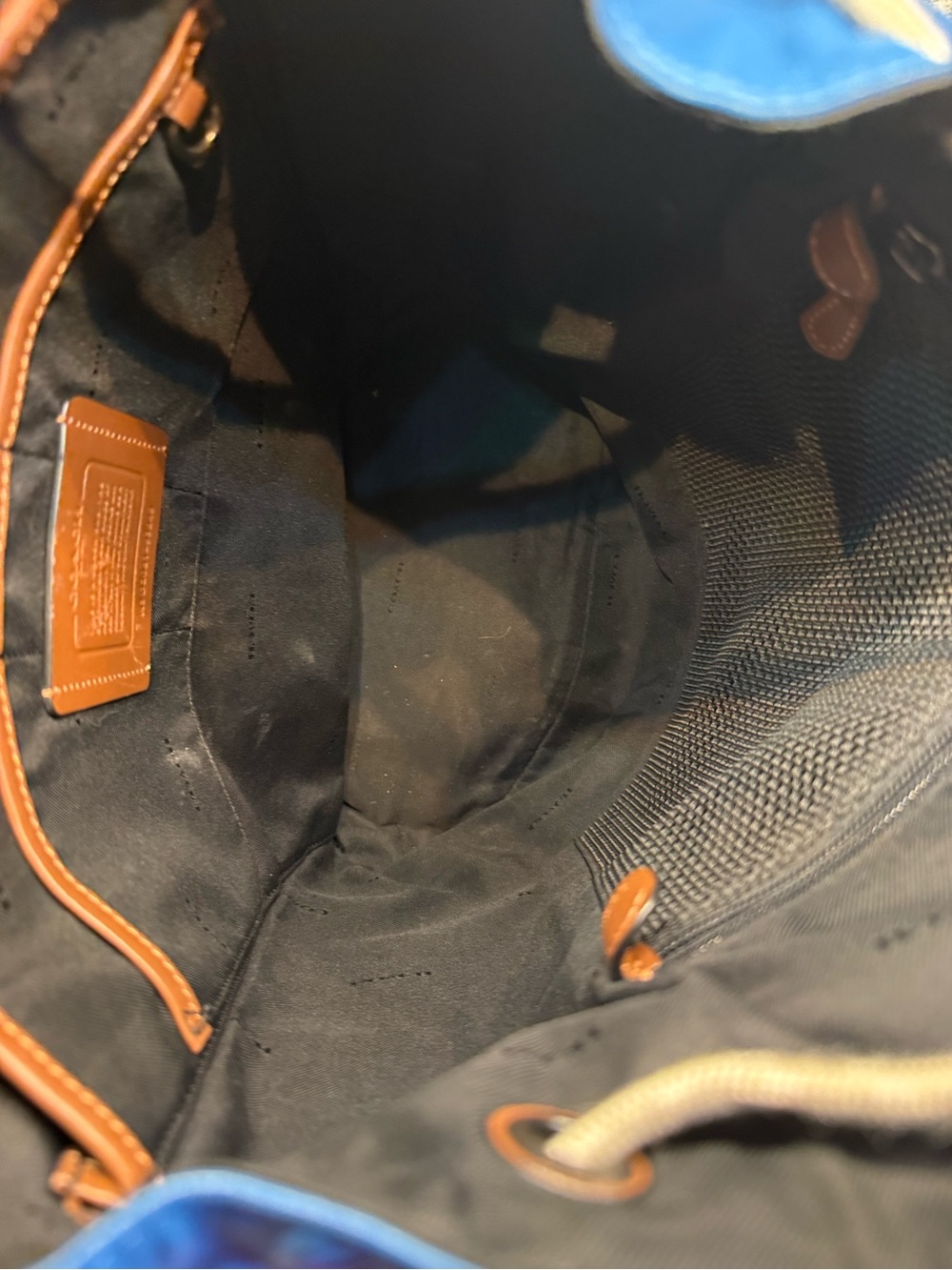 Coach Pacer Utility Backpack in Pacific Blue, Style 93849. - Picture 6 of 7